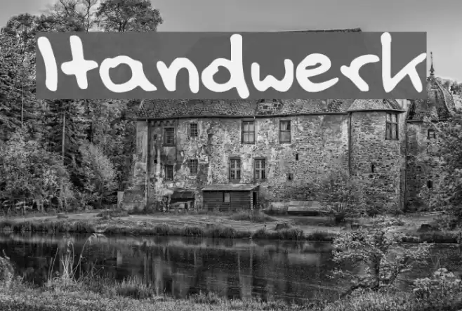 Handwerk Font examples