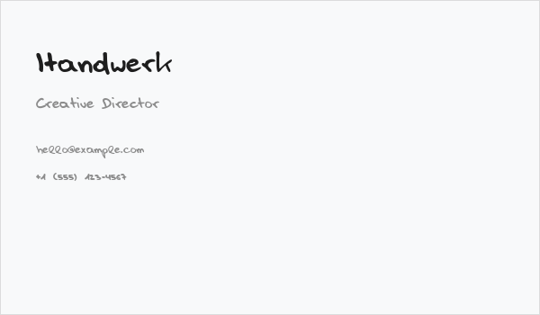 Handwerk Business Card