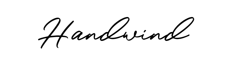 Handwind  font caratteri gratis