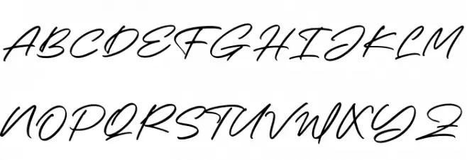 Handwind Schriftart Groß