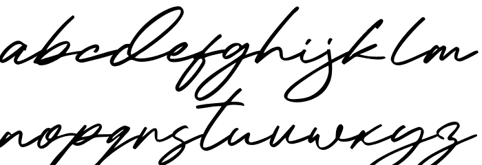 Handwind Schriftart Kleinbuchstaben