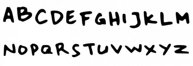 Handwrite 01 Regular फ़ॉन्ट अपरकेस