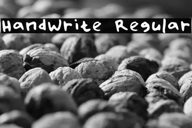 Handwrite 01 Regular फ़ॉन्ट examples