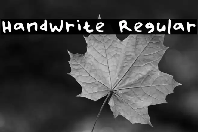 Handwrite 01 Regular फ़ॉन्ट examples