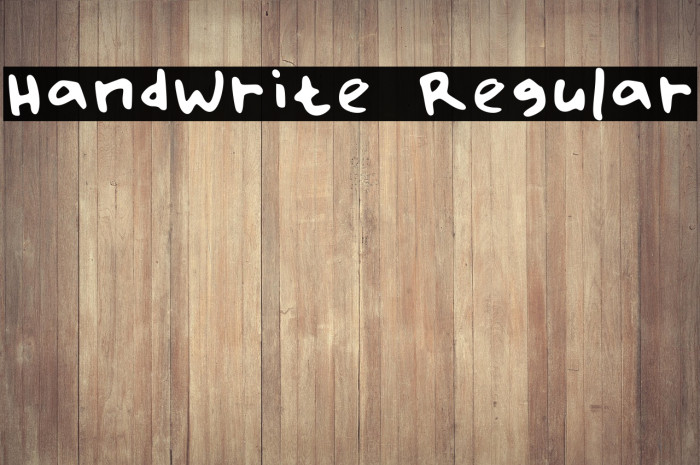 Handwrite 01 Regular Example 3