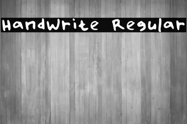 Handwrite 01 Regular फ़ॉन्ट examples