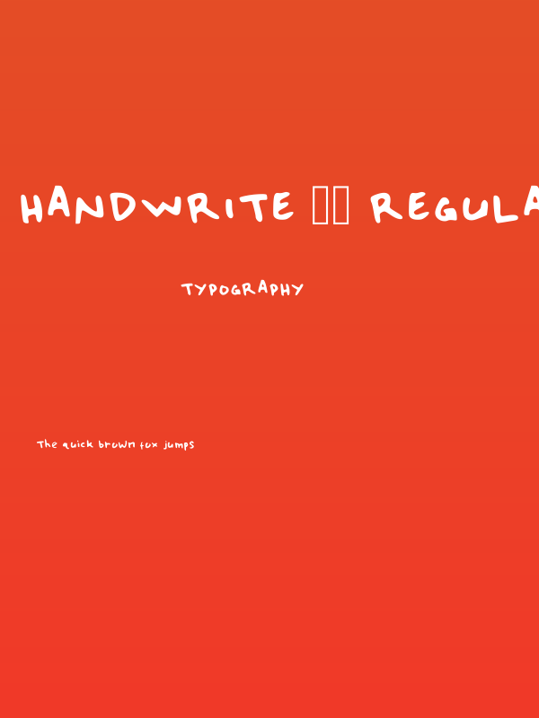 Handwrite 01 Regular Poster