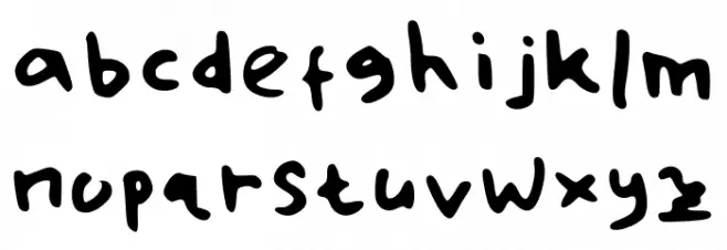 Handwrite 01 Regular फ़ॉन्ट लोअरकेस