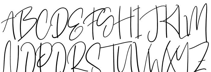 Handwriten Font UPPERCASE