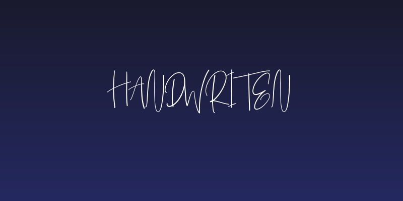 Handwriten Social Header