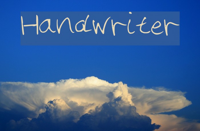 Handwriter Font examples