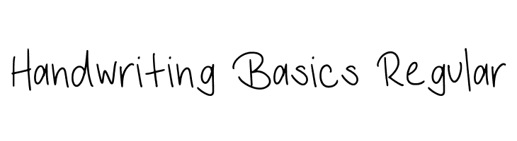Handwriting Basics Regular  免费字体下载