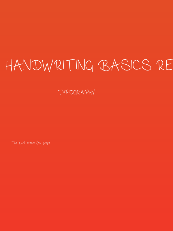 Handwriting Basics Regular Poster