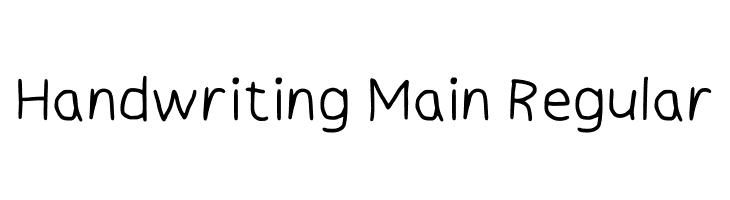 Handwriting Main Regular  font caratteri gratis