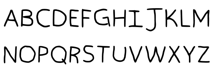 Handwriting Main Regular Font UPPERCASE