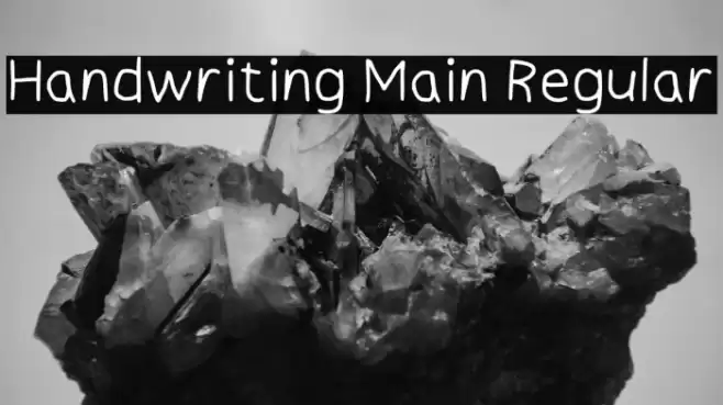 Handwriting Main Regular Font examples