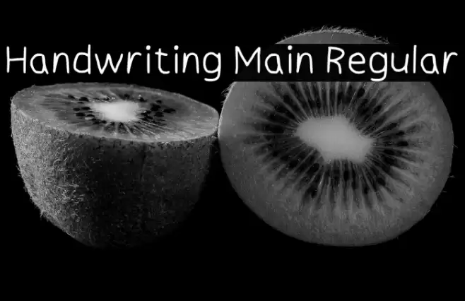 Handwriting Main Regular Font examples