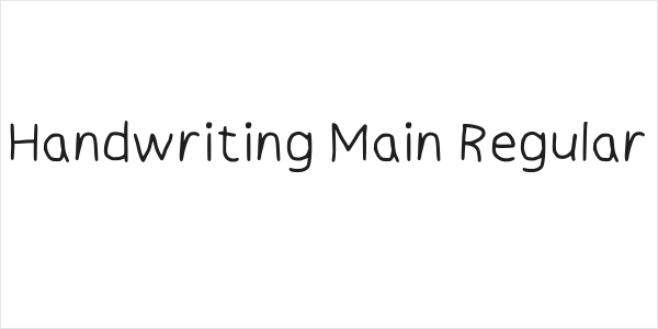 Handwriting Main Regular Logo