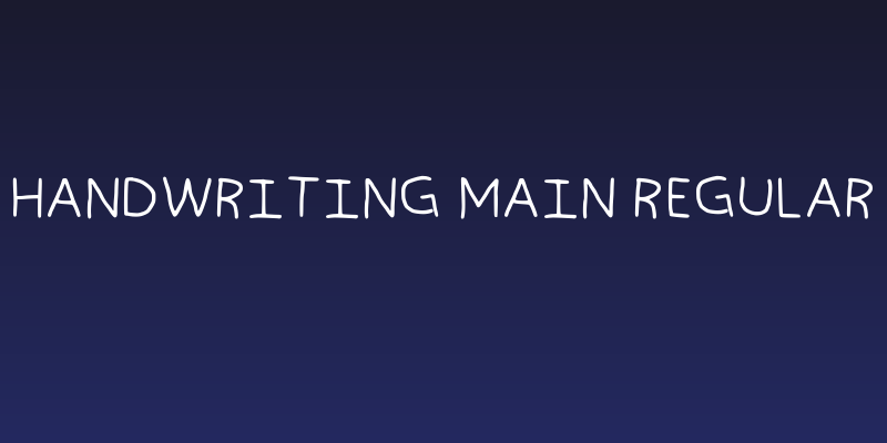 Handwriting Main Regular Social Header