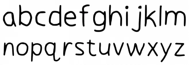 Handwriting Main Regular Schriftart Kleinbuchstaben