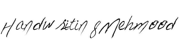 Handwriting Mehmood Font