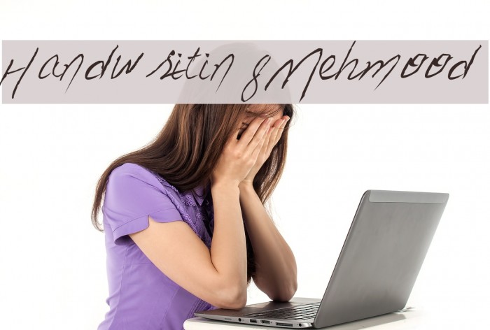 Handwriting Mehmood Font examples