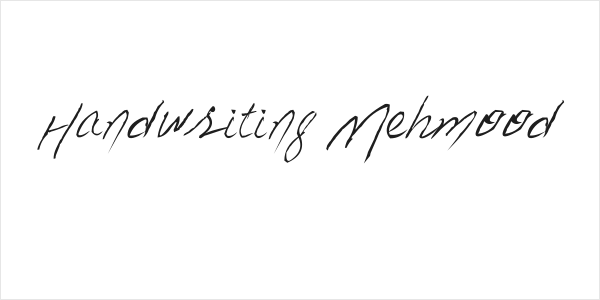 Handwriting Mehmood Logo