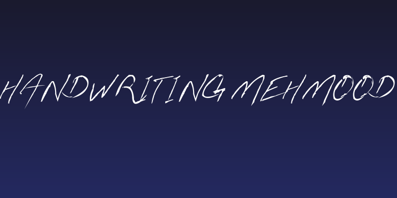 Handwriting Mehmood Social Header