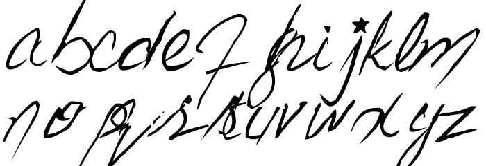 Handwriting Mehmood Font LOWERCASE