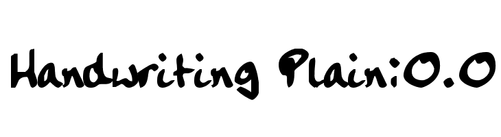 Handwriting Plain:0.0  नि: शुल्क फ़ॉन्ट्स डाउनलोड