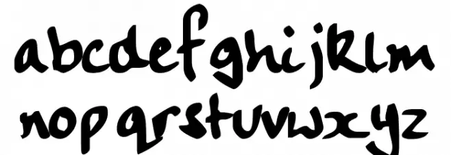 Handwriting Plain:0.0 फ़ॉन्ट लोअरकेस