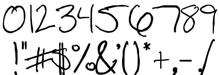 Handwriting Prestons Fast Font OTHER CHARS