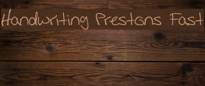 Handwriting Prestons Fast Example 1