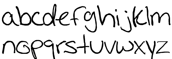 Handwriting Prestons Fast Font LOWERCASE
