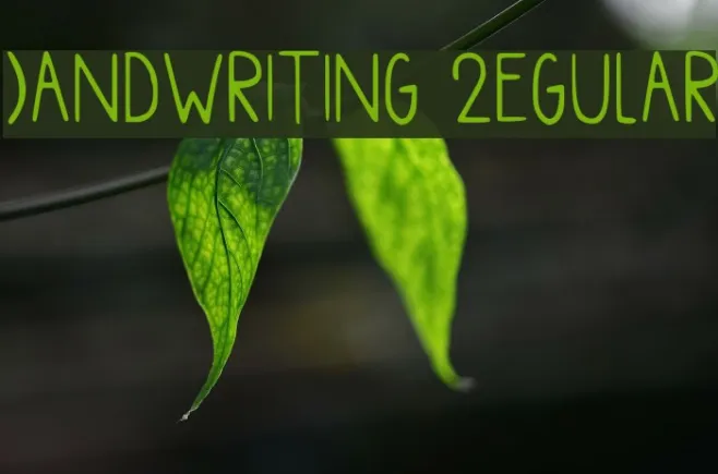 Handwriting Regular Example 3