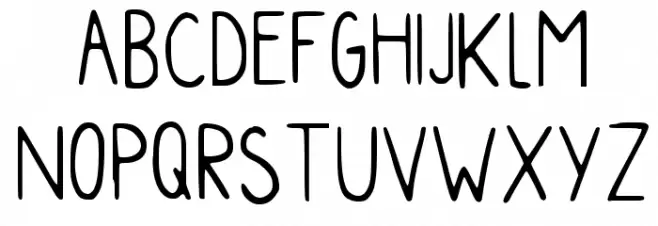 Handwriting Regular फ़ॉन्ट लोअरकेस