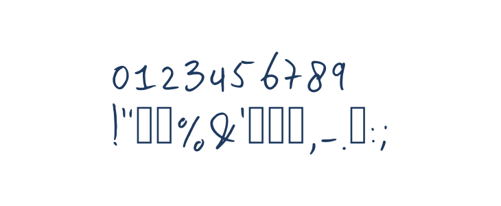 Handwriting Studiodehoo Regular Other Characters