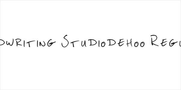 Handwriting Studiodehoo Regular Logo