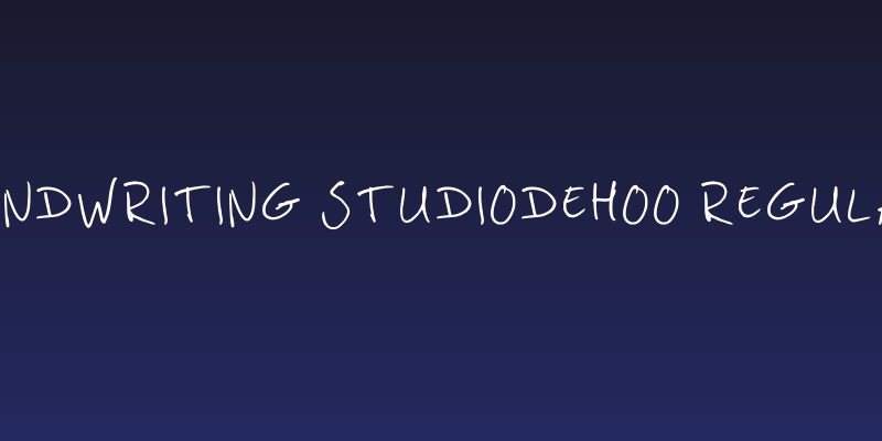 Handwriting Studiodehoo Regular Social Header