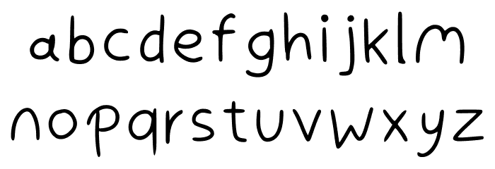 Handwriting Uwu By Moni Regular Polices MINUSCULES