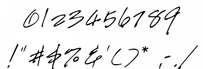 Handwriting Font OTHER CHARS