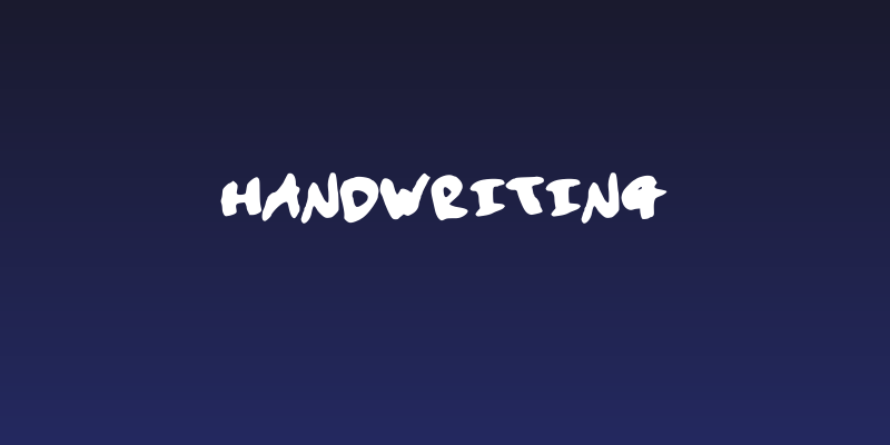 Handwriting Social Header