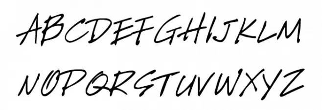 Handwriting خط أحرف كبيرة