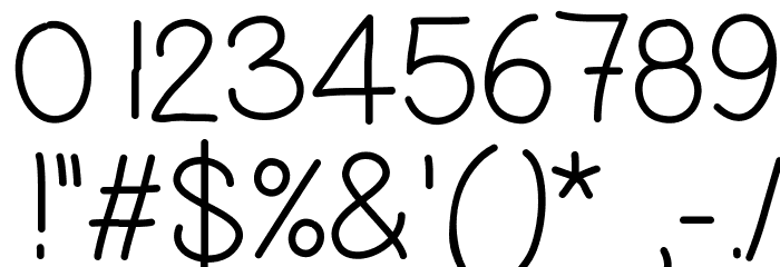 HandwritingCR Font OTHER CHARS