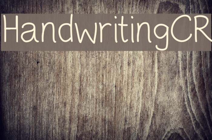 HandwritingCR Font examples