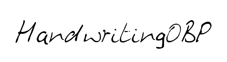 HandwritingOBP  नि: शुल्क फ़ॉन्ट्स डाउनलोड