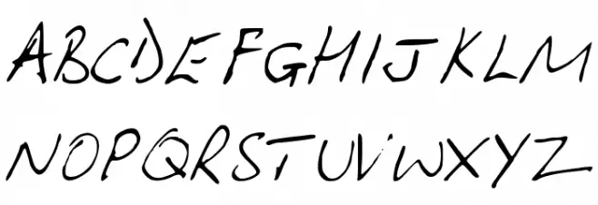 HandwritingOBP फ़ॉन्ट अपरकेस