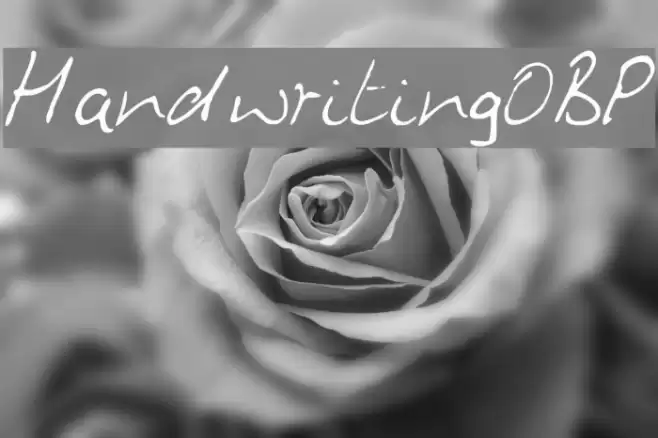 HandwritingOBP Font examples