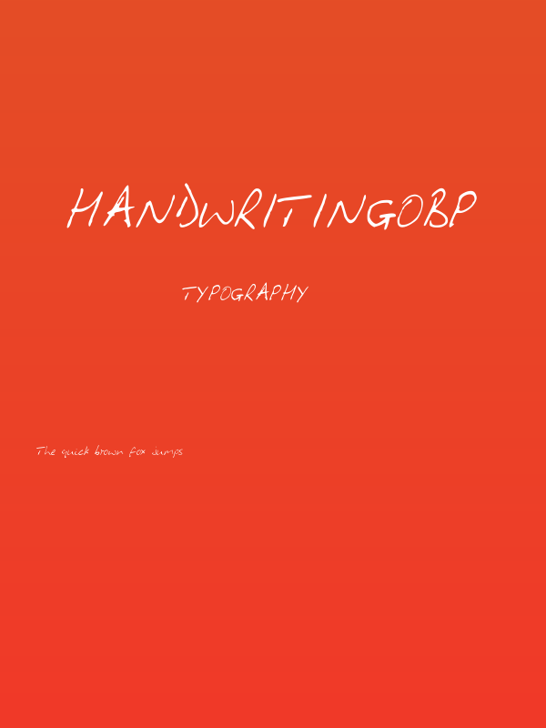 HandwritingOBP Poster
