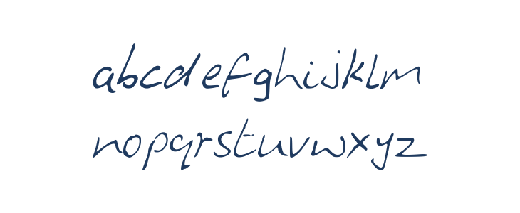 HandwritingOBP Lowercase